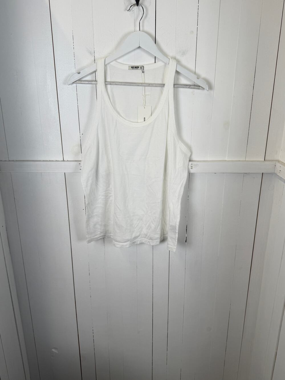 Buck Mason Women's White Cotton Tank Top Size XL